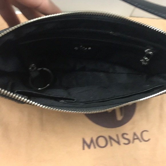 Monsac Original Black Leather mini purse - Picture 7 of 8